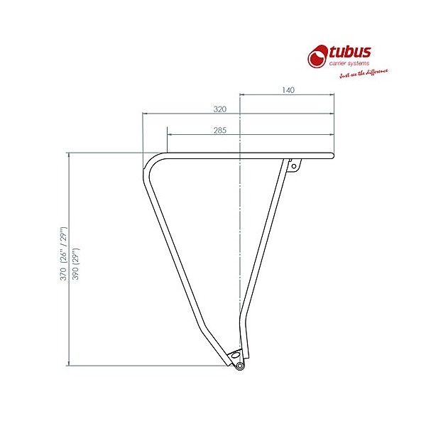 Tubus vega rear store rack