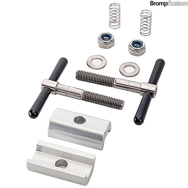 Brompfication Hinge Clamp Set - Titanium - Black Alu Handle