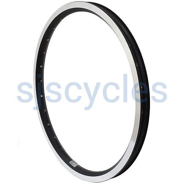 Brompton 16 x 1 3 8 349 Angle Drilled Double Wall Rim Black 28 Hole