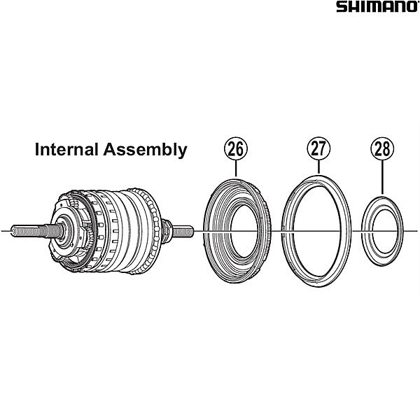 Shimano Alfine SG-S700 Internal Assembly - 187mm - Y37R98010