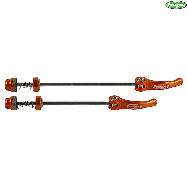 Hope Quick Release Skewer Pair Road 100 130mm Orange