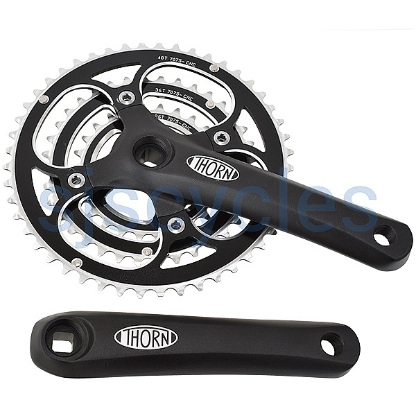 Thorn Short Triple Chainset Black 48 36 26T 150mm