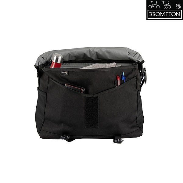 Brompton Metro Waterproof L Messenger Bag includes cover and frame Black -  J.C. Lind Bike Co.