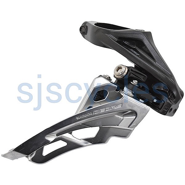 Shimano Deore FD-M6000-H 10 Speed Triple Front Derailleur Band-On High Clamp Side Swing Front Pull