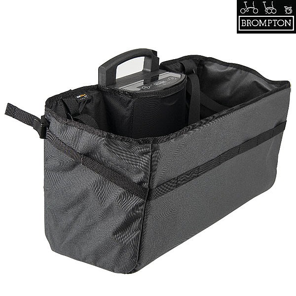 Brompton Electric Basket Bag & Brace & Frame - Dark Grey - 22 Litre