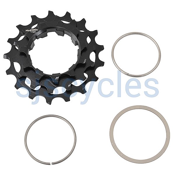 MiniMODs X3 Unibody Cog Set for Brompton 11 14 17T Black