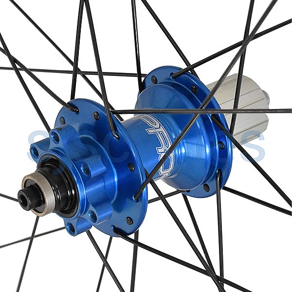 SJSC Hope MTB Pro 4 26 6 Bolt Disc Wheelset HG Blue 9 x 100 10 x 135 mm 24 Hole