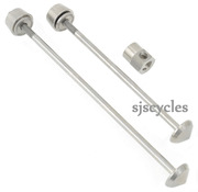 Pitlock Set 03 Front &amp; Rear Anti Theft Wheel Skewers - Silver