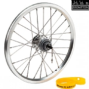 Brompton BWR 6 Speed 16" Rear Wheel - Silver - 28 Hole