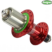 Hope RS4 Road Steel HG Rear Hub - Red - QR x 130mm - 28 Hole