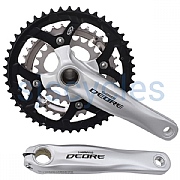 Shimano Deore FC-M590 9 Speed Triple Chainset - Silver - 48/36/26T - 170mm